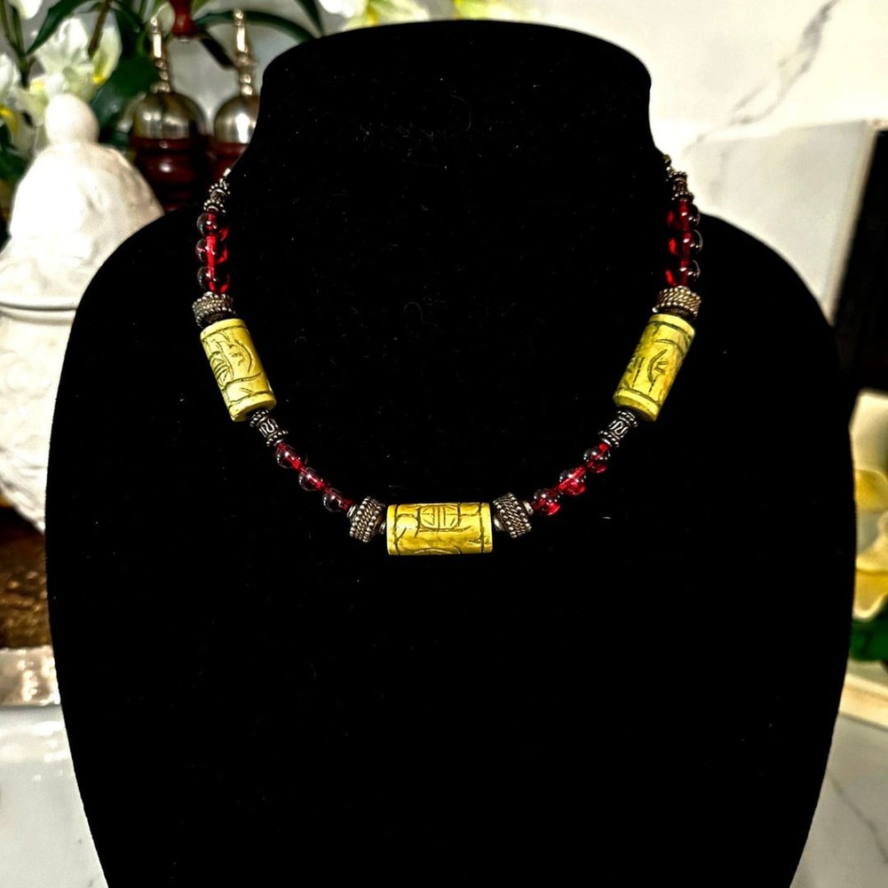 Vintage Franklin Mint Mary McFadden The Gold Coast Ashanti Inspired Necklace